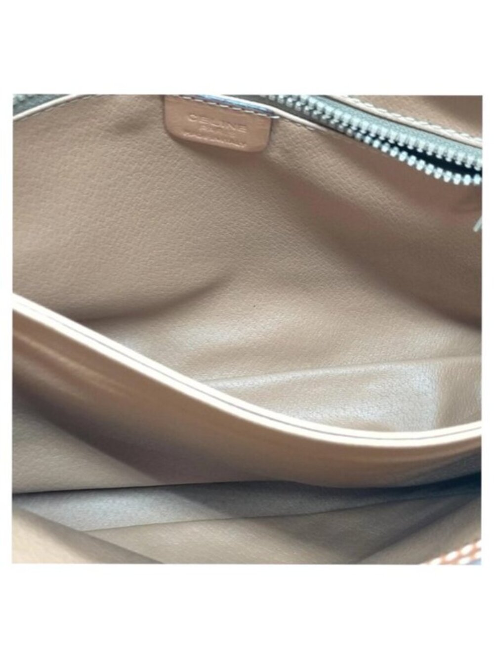 Authentic Celine Macadam Canvas Clutch Brown Leather Trim Vintage Designer Pouch - Picture 12 of 16